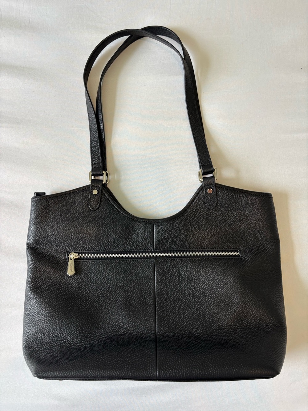 Classic Black Women's Leather Tote Bag